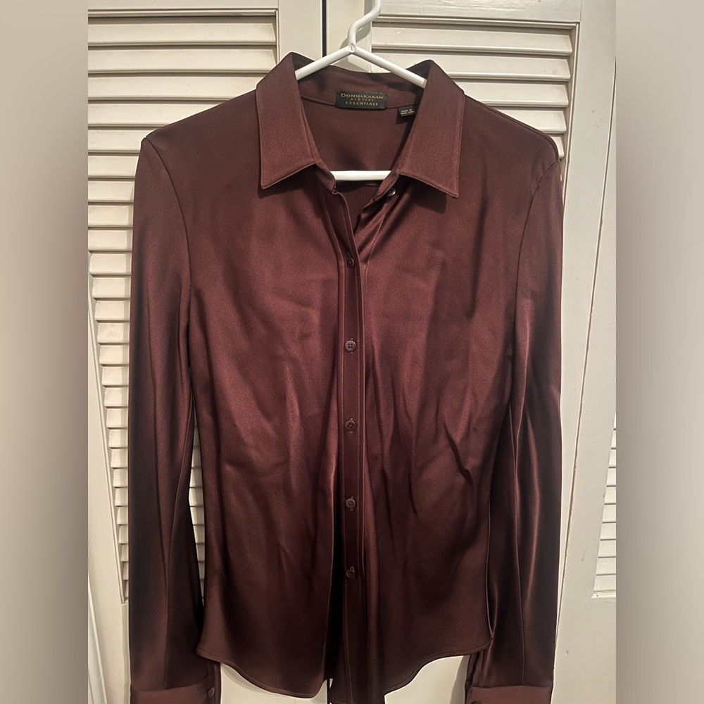 Donna Karan silk blouse.